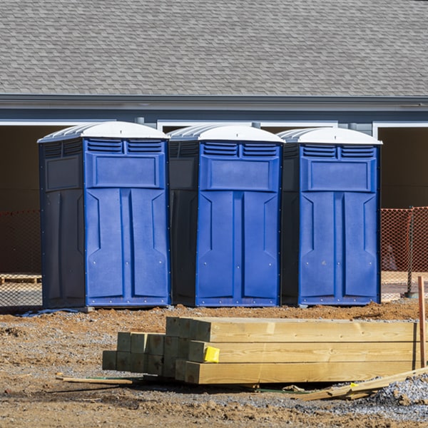 how often are the portable restrooms cleaned and serviced during a rental period in Edwardsville